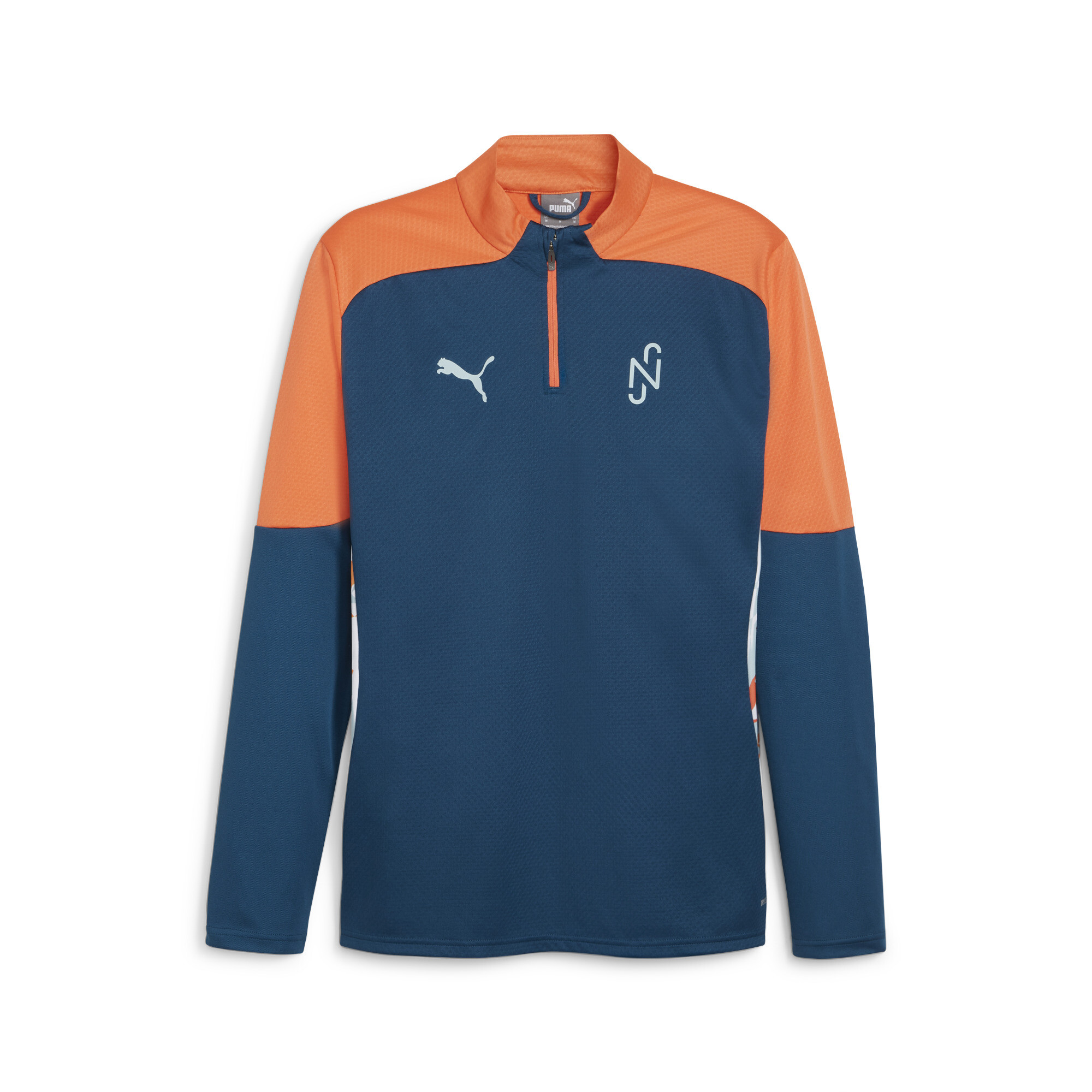 Men's Puma X NEYMAR JR Creativity Quarter-Zip Football Top, Blue, Size XS, Clothing