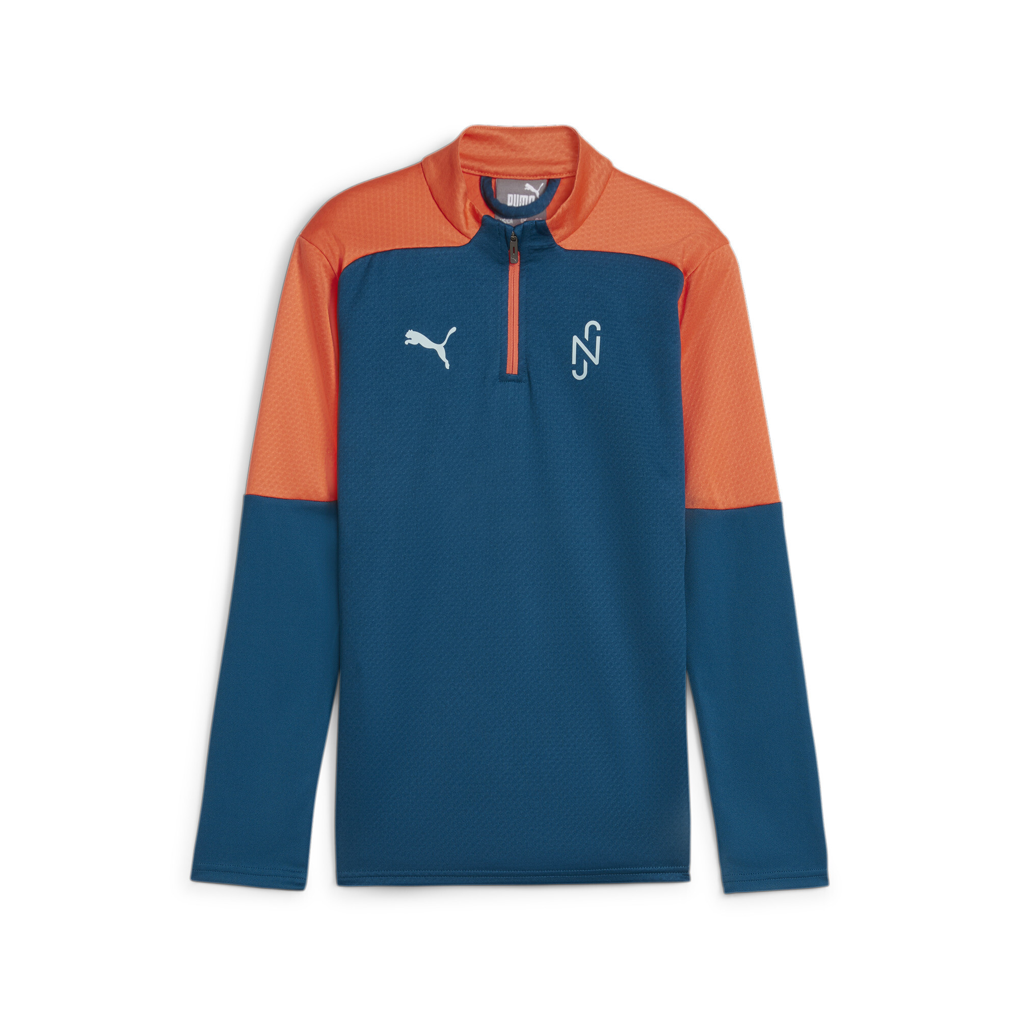 Puma X NEYMAR JR Creativity Youth Quarter-Zip Football Top, Blue, Size 7-8Y, Clothing