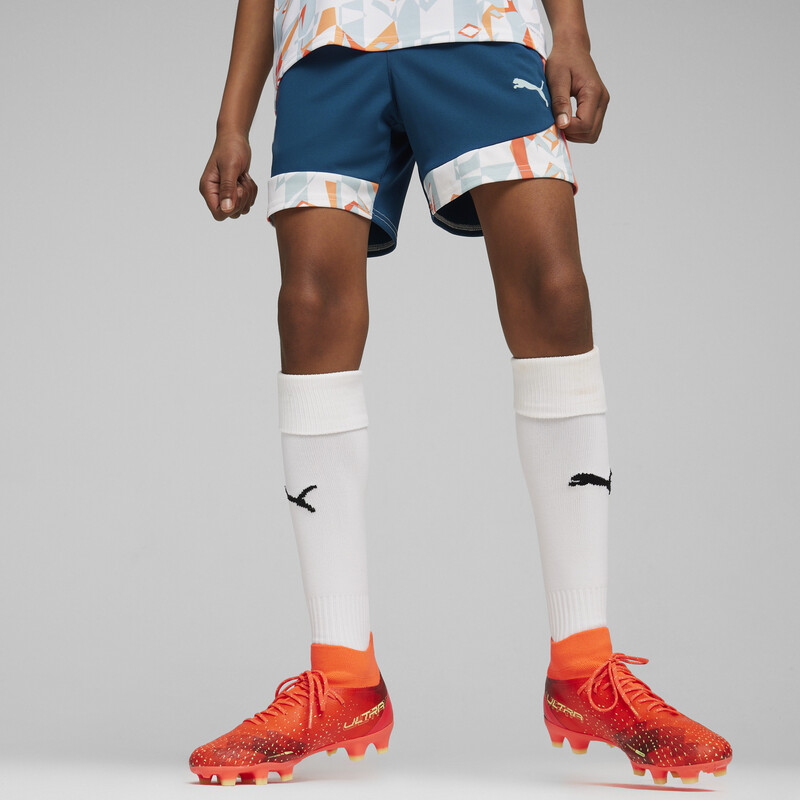 PUMA X NEYMAR JR Creativity Youth Football Unisex Shorts in Ocean Tropic-Hot Heat size 13-14Y