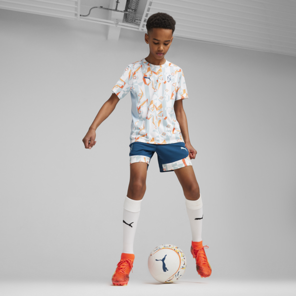PUMA x NEYMAR JR Creativity Youth Football Shorts, Ocean Tropic-Hot Heat, large-ZAF