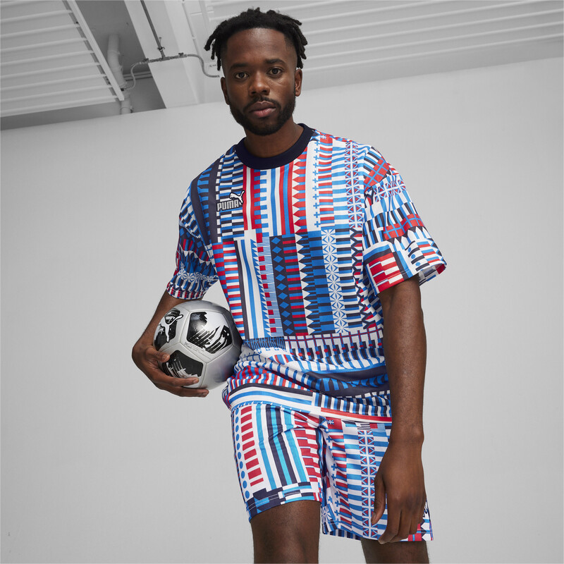 Men's PUMA FanwearCapsule Football Jersey in Red/Blue size M