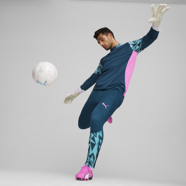Camiseta de fútbol con cierre de 1/4 para hombre individualFINAL, Ocean Tropic-Bright Aqua, large-ARG