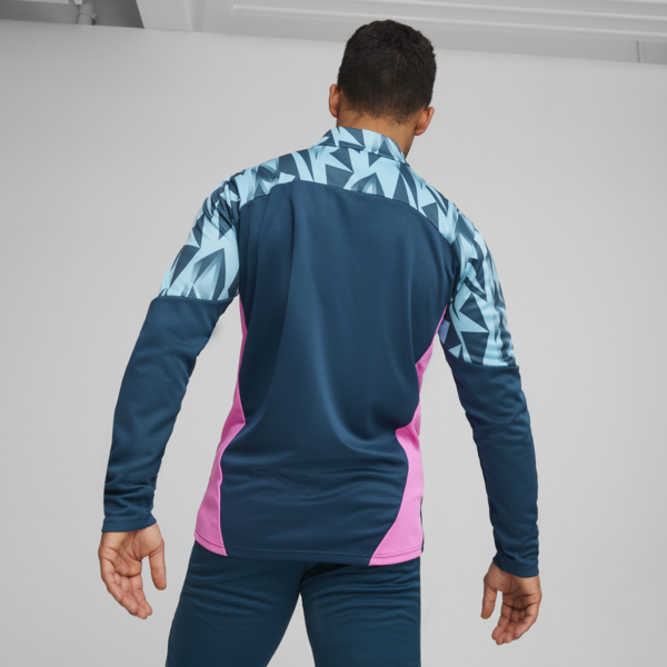 Camiseta de fútbol con cierre de 1/4 para hombre individualFINAL, Ocean Tropic-Bright Aqua, large-ARG