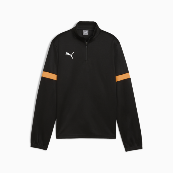 individualRISE Youth Quarter-Zip Top, PUMA Black-Heat Fire, large-MEX