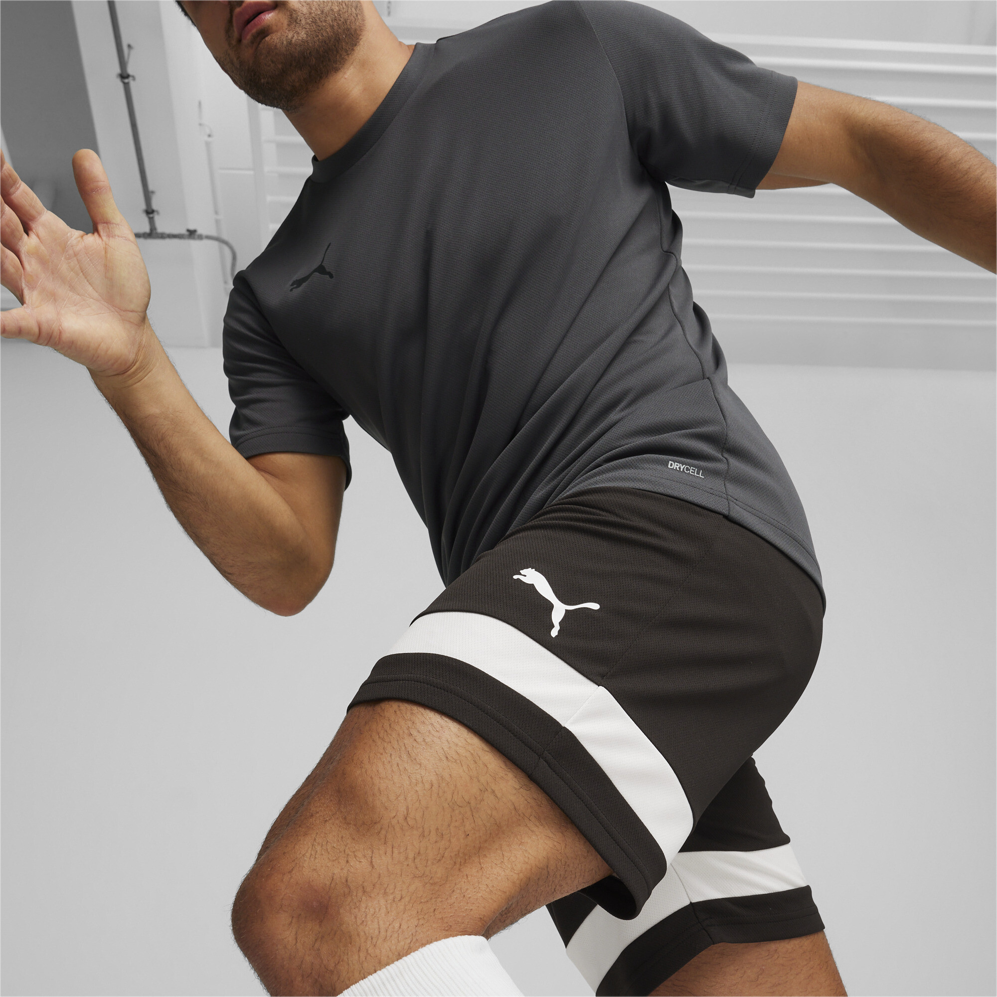 Men's PUMA IndividualRISE Football Shorts In Black, Size Large