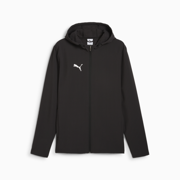 Campera de fútbol teamADDITIONS Softshell+ para hombre, PUMA Black-PUMA Silver, large-ARG