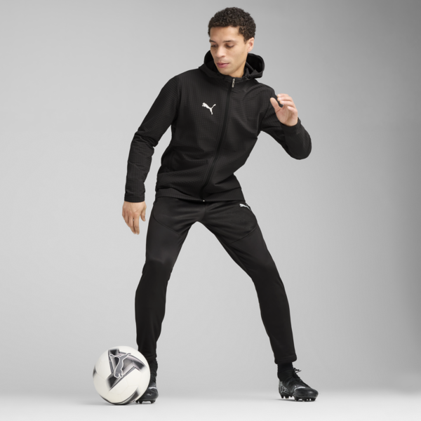 Campera de fútbol teamADDITIONS Softshell+ para hombre, PUMA Black-PUMA Silver, large-ARG