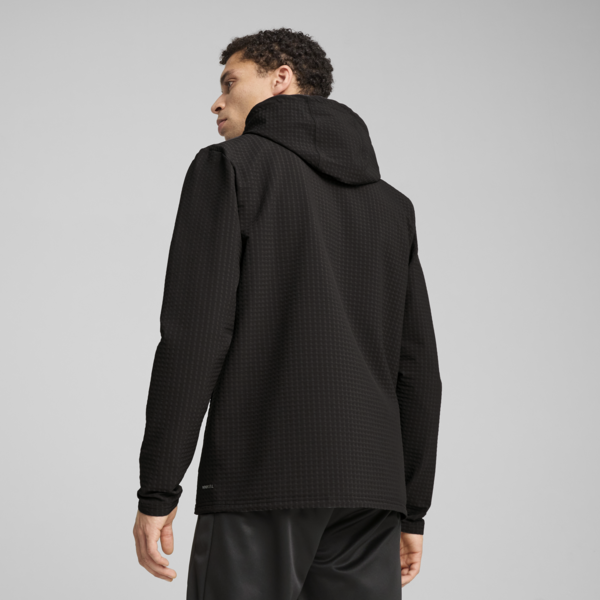 Campera de fútbol teamADDITIONS Softshell+ para hombre, PUMA Black-PUMA Silver, large-ARG