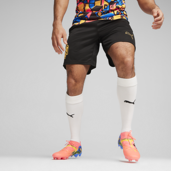 Shorts de fútbol Neymar Jr para hombre, PUMA Black-Sunset Glow, large-ARG