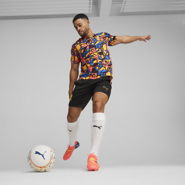 Shorts de fútbol Neymar Jr para hombre, PUMA Black-Sunset Glow, large-ARG