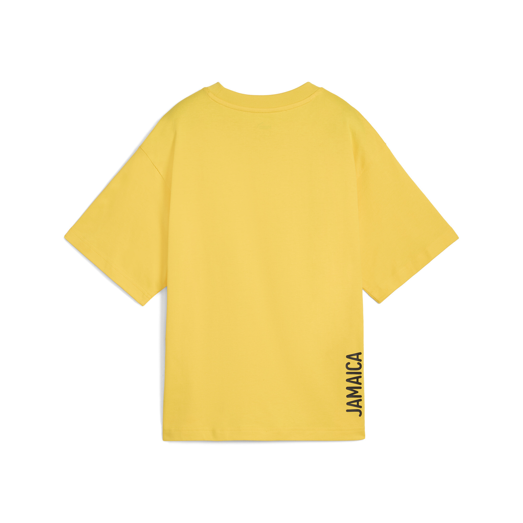 Women's Puma Jamaica Village Wear Cotton T-Shirt, Yellow, Size S, Clothing