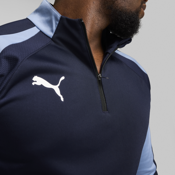 Top Hombre individualLIGA Quarter-Zip, PUMA Navy-PUMA White-Zen Blue, large-MEX
