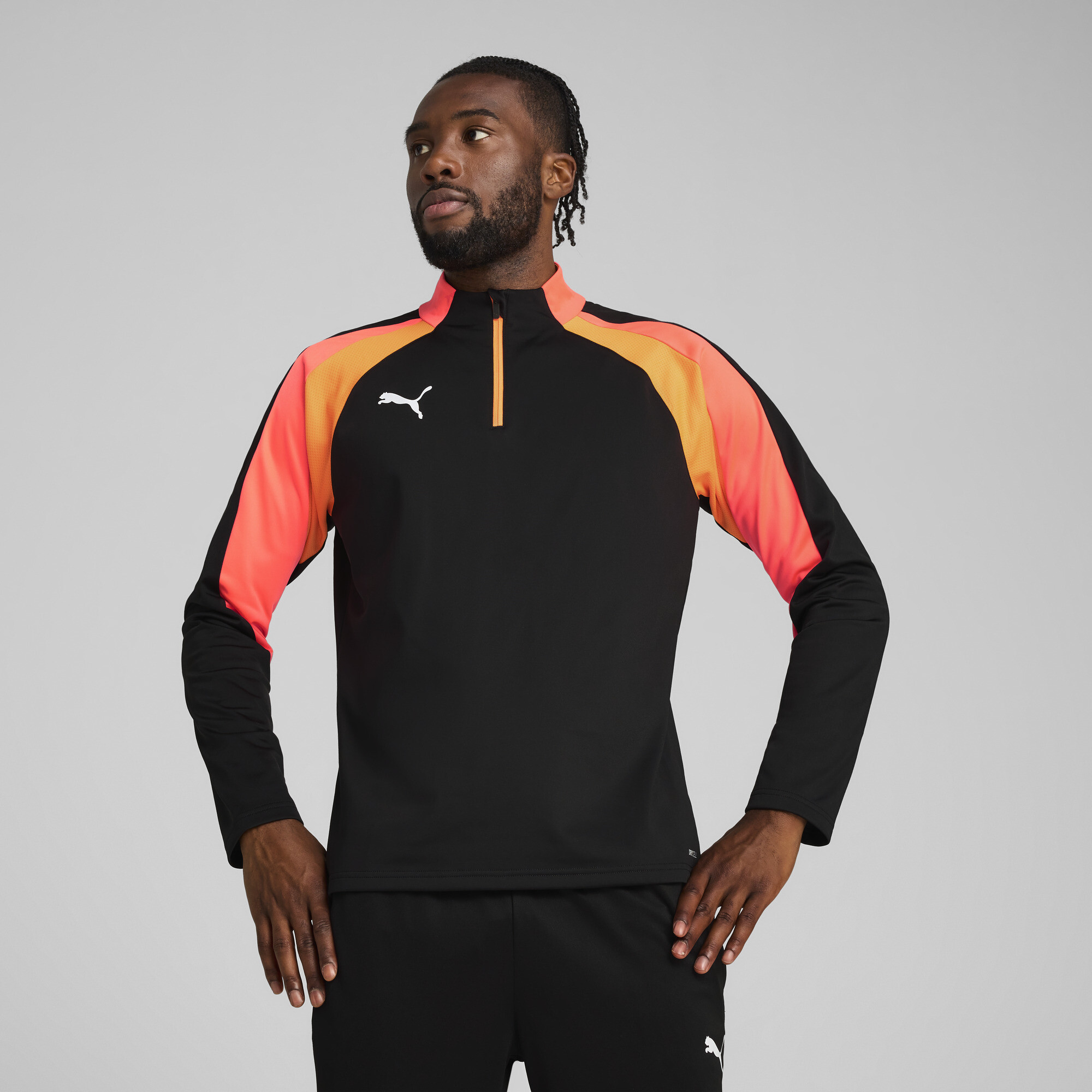 Puma Individualliga Quarter-zip Top Men In Black