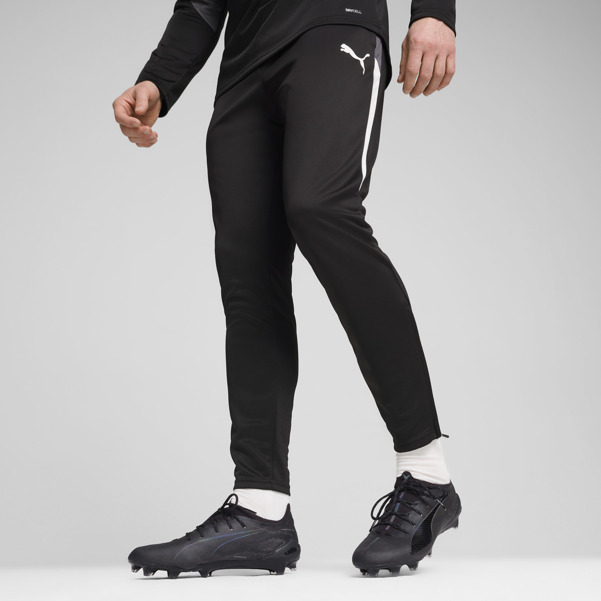 PUMA individualLIGA trainingsbroek voor Heren, Zwart/Grijs/Wit, Maat L thumbnail 6
