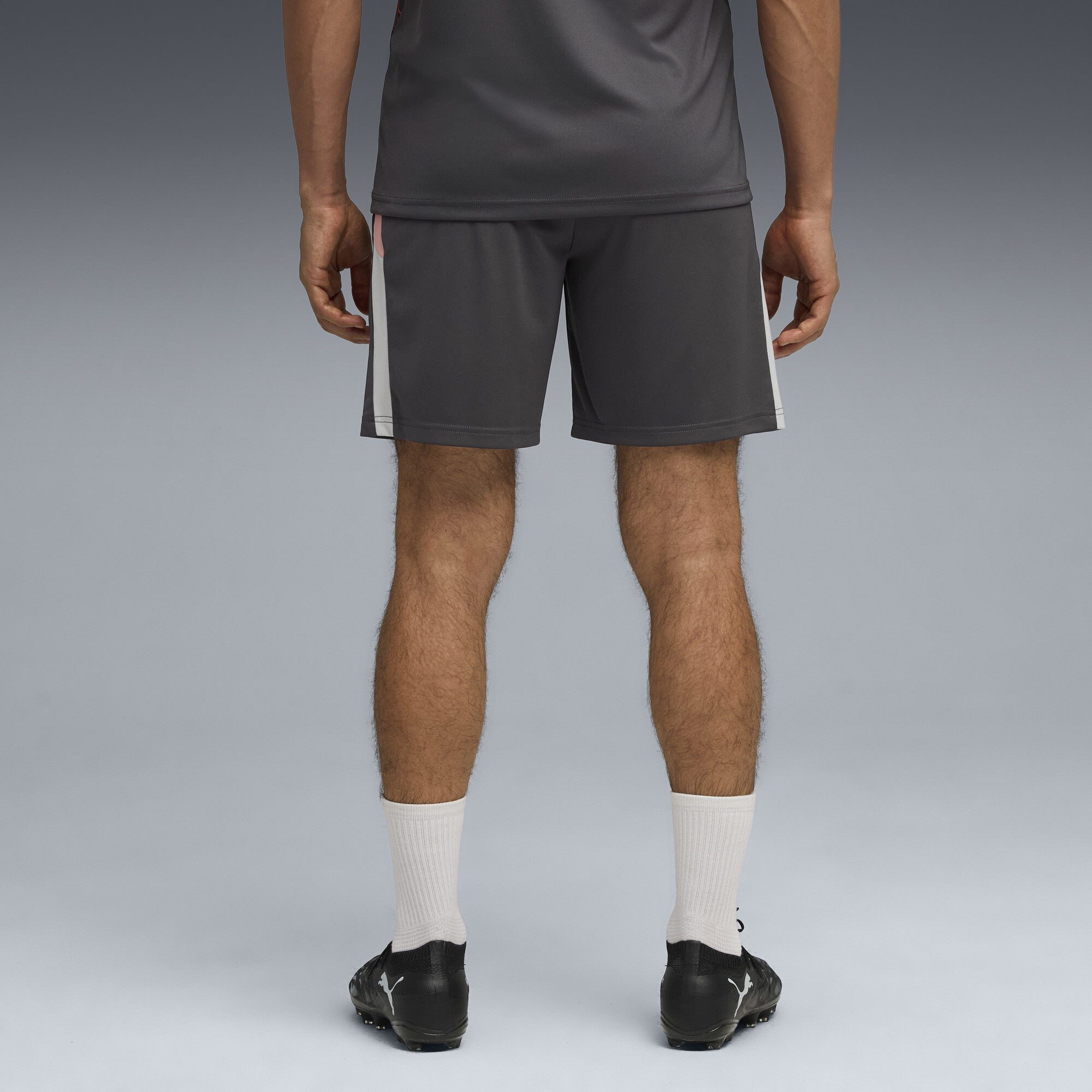 PUMA individualLIGA trainingsshort voor Heren, Grijs/Rood/Wit, Maat XS thumbnail 3