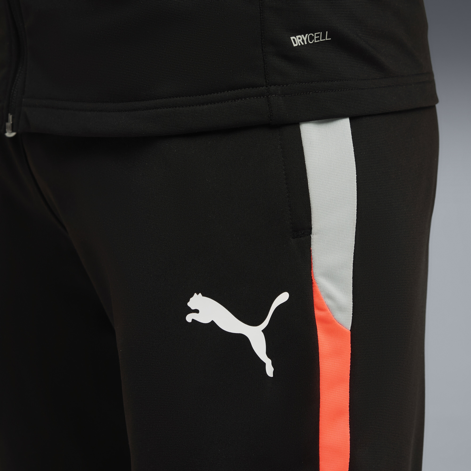 PUMA individualLIGA trainingspak voor Heren, Zwart/Grijs/Wit, Maat S thumbnail 4