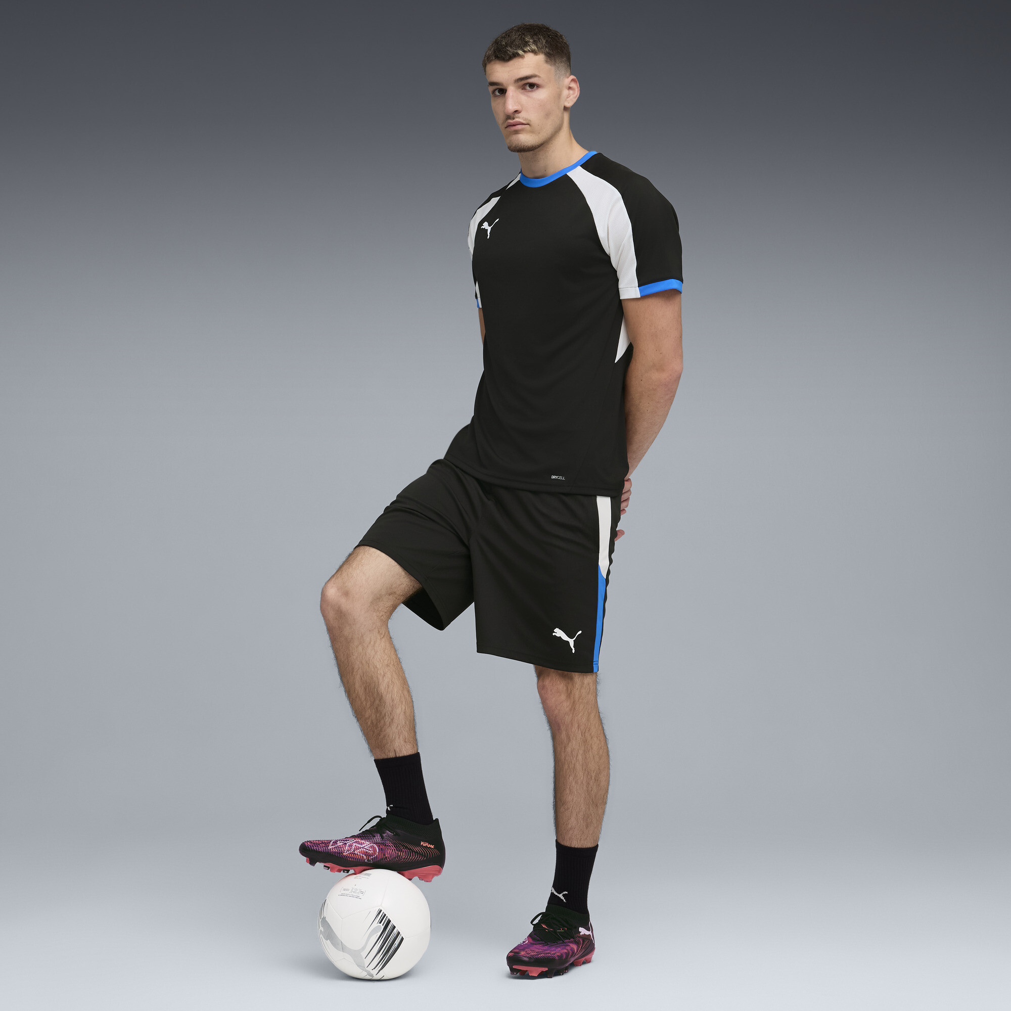 PUMA individualLIGA jersey voor Heren, Blauw/Zwart/Wit, Maat S thumbnail 4