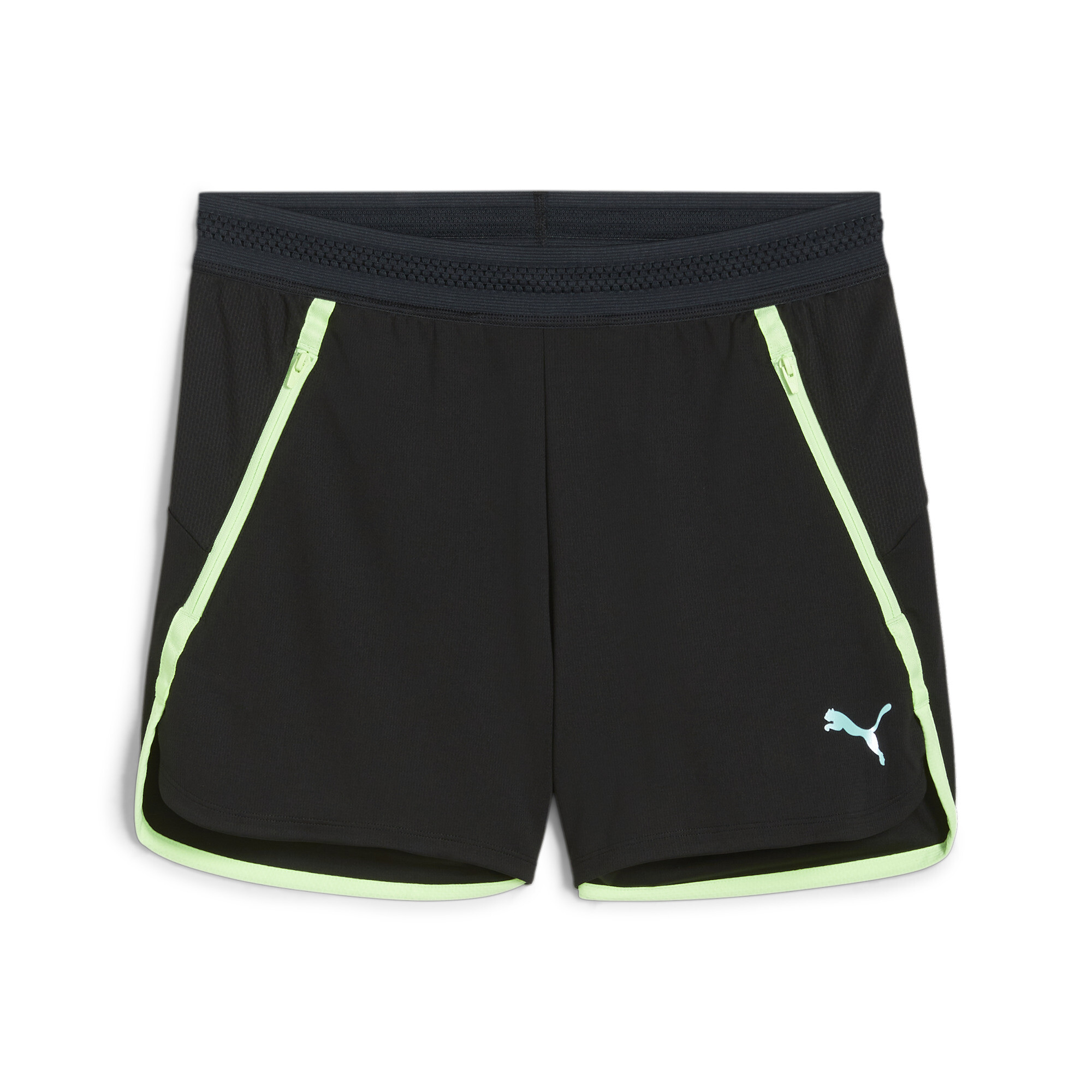 Puma individualBLAZE Shorts Damen | Mit Plain | Black/Fizzy Apple | Größe: XS