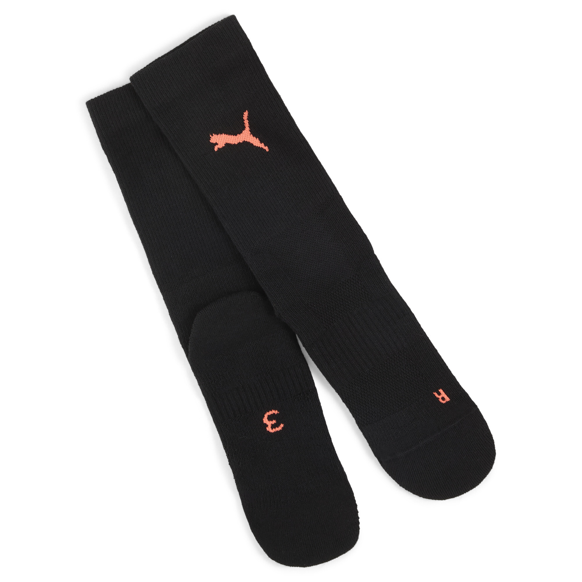 Puma Crew Fußballsocken Für Herren | Black/Glowing Red | Größe: 31-34