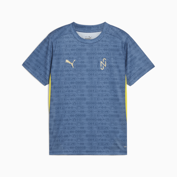 Camiseta de fútbol para niño grande Neymar JR BNA, Blue Horizon-Pelé Yellow, large-MEX