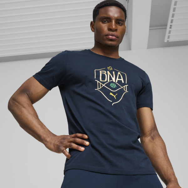 Neymar JR "BNA" Logo Tee Men, Marine Blue-Sand Dune, swatch-ZAF