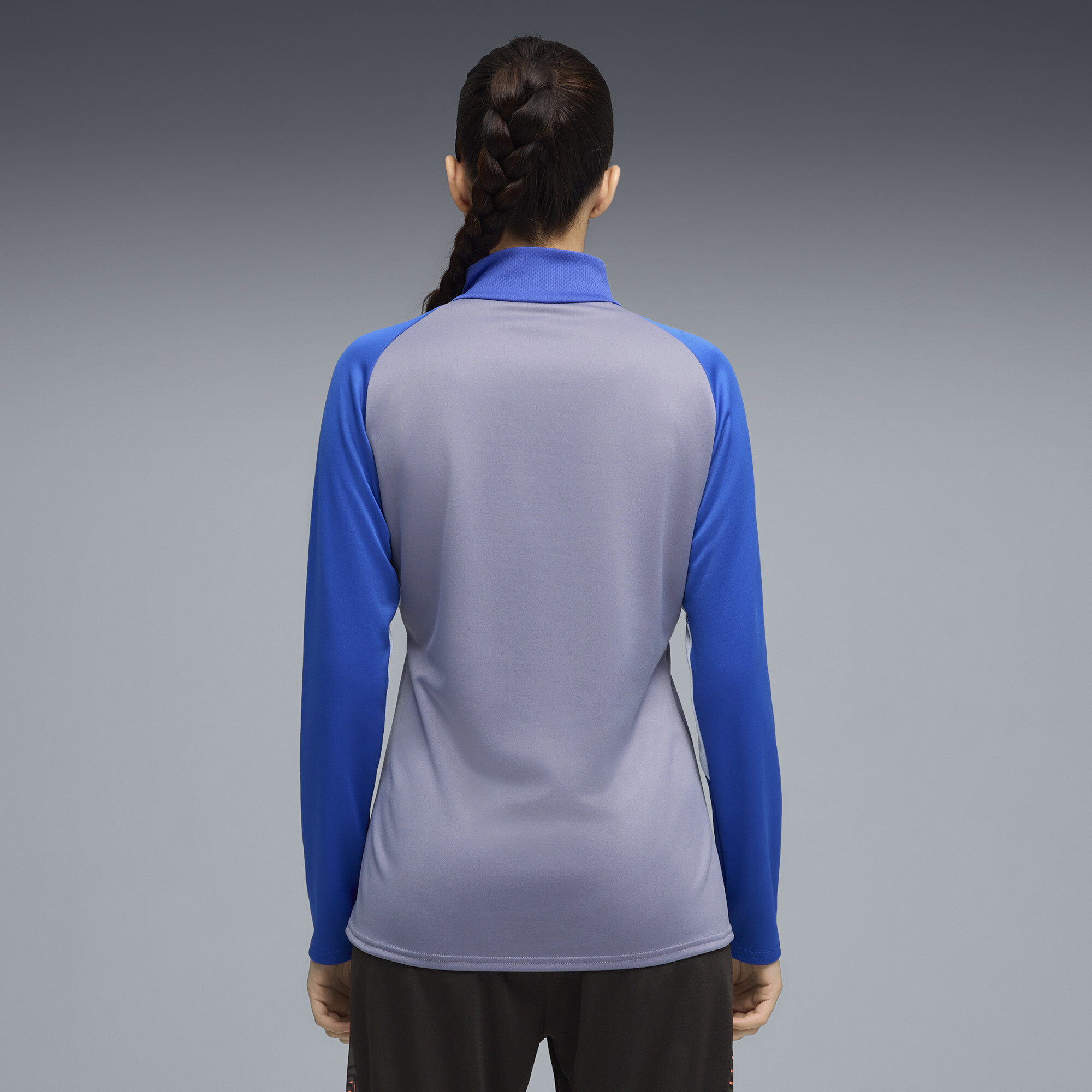 PUMA IndividualBLAZE voetbaltop met kwartrits voor Dames, Blauw/Grijs/Wit, Maat XXL thumbnail 5