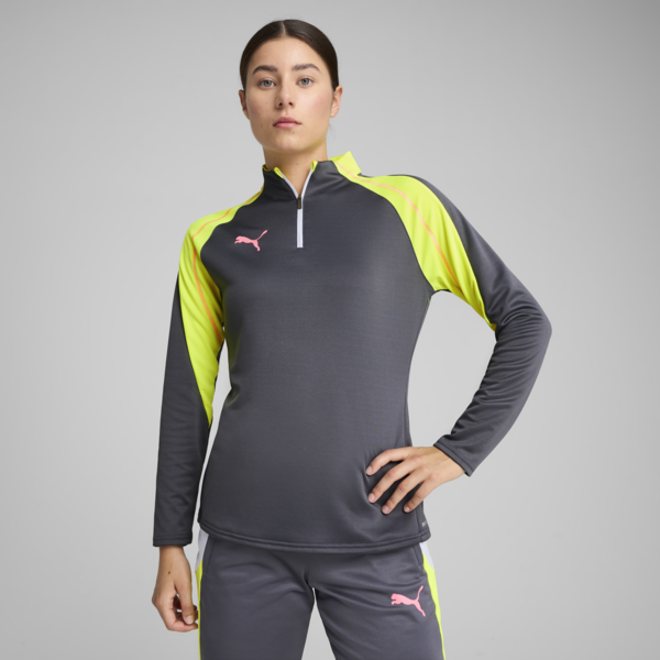 IndividualBLAZE 1/4 Zip Football Top Women, Galactic Gray, large-ZAF