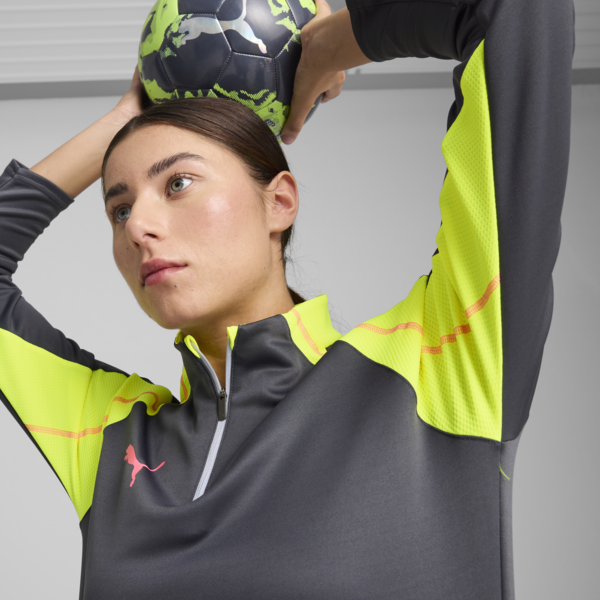 IndividualBLAZE 1/4 Zip Football Top Women, Galactic Gray, large-ZAF