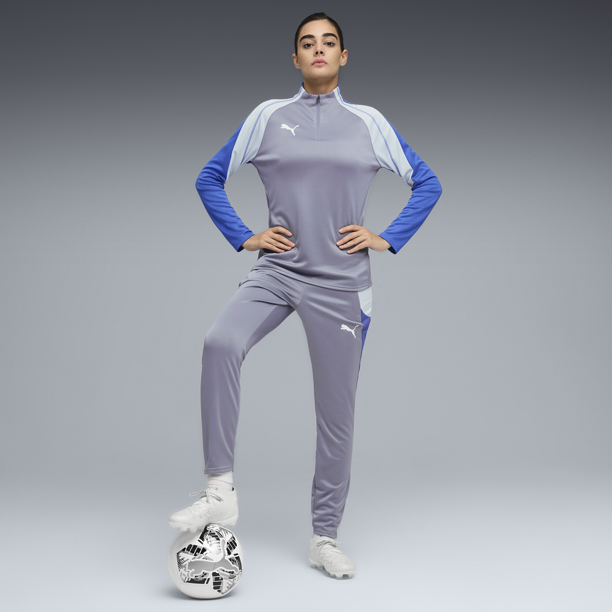 PUMA IndividualBLAZE voetbalbroek voor Dames, Blauw/Grijs/Wit, Maat XL thumbnail 2