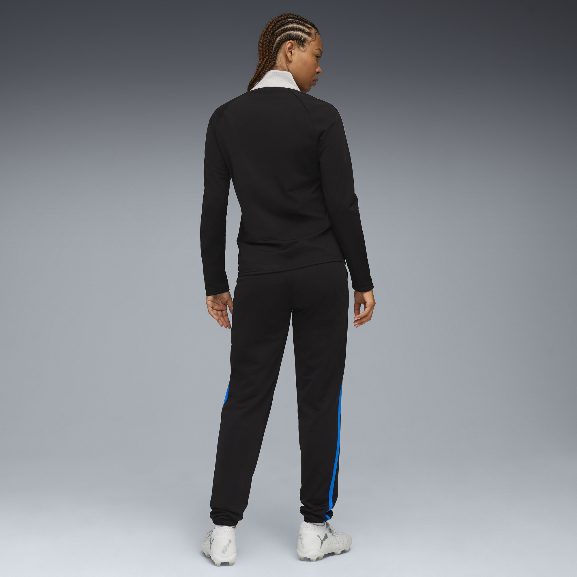 PUMA IndividualBLAZE voetbaltrainingspak voor Dames, Zwart/Grijs/Wit, Maat XL thumbnail 3