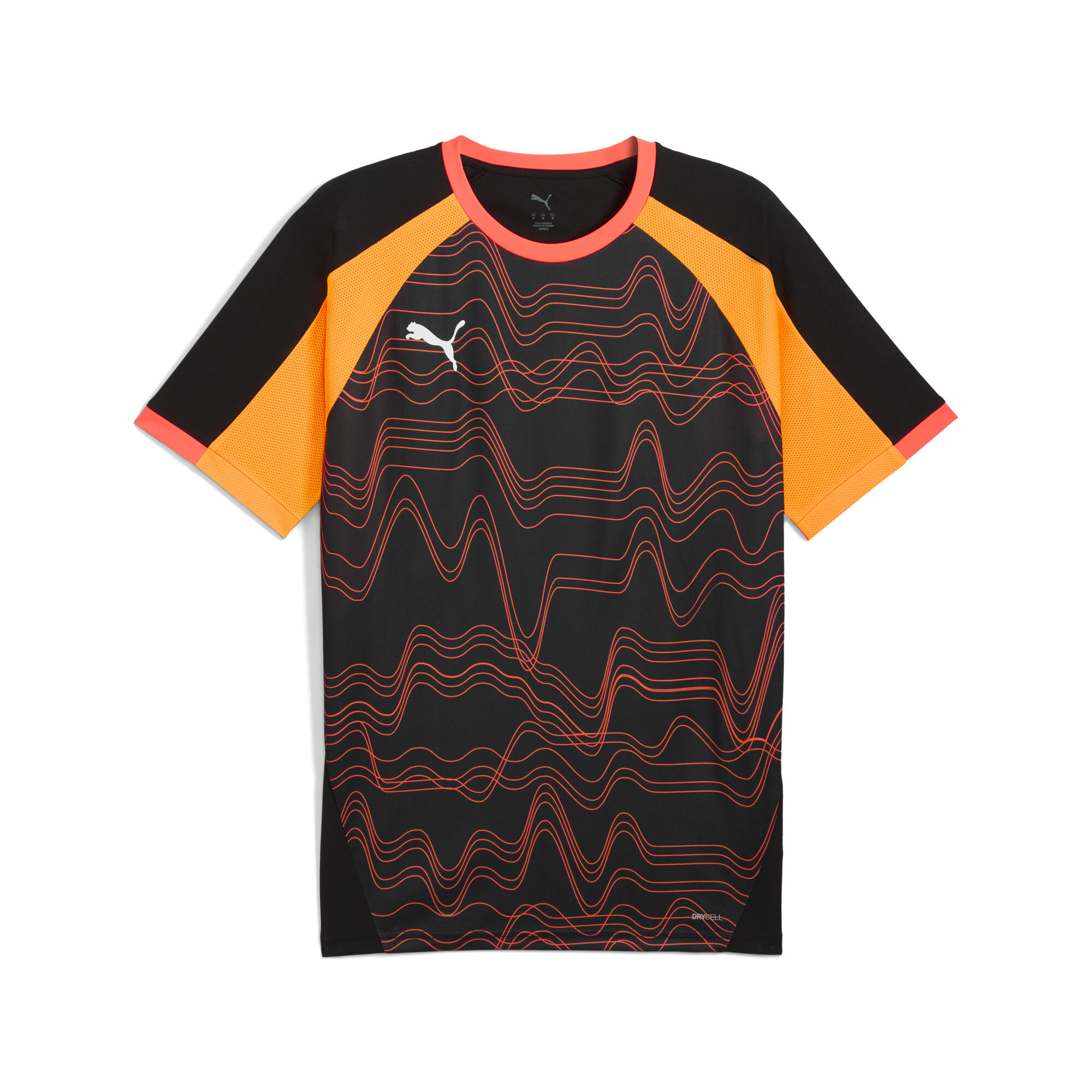 Puma individualLIGA Graphic Fußballtrikot Herren | Mit Print | Black/Glowing Red | Größe: XXL