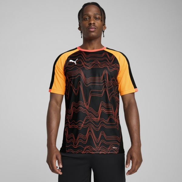 IndividualLIGA Graphic Football Jersey Men, PUMA Black-Glowing Red, large-MEX