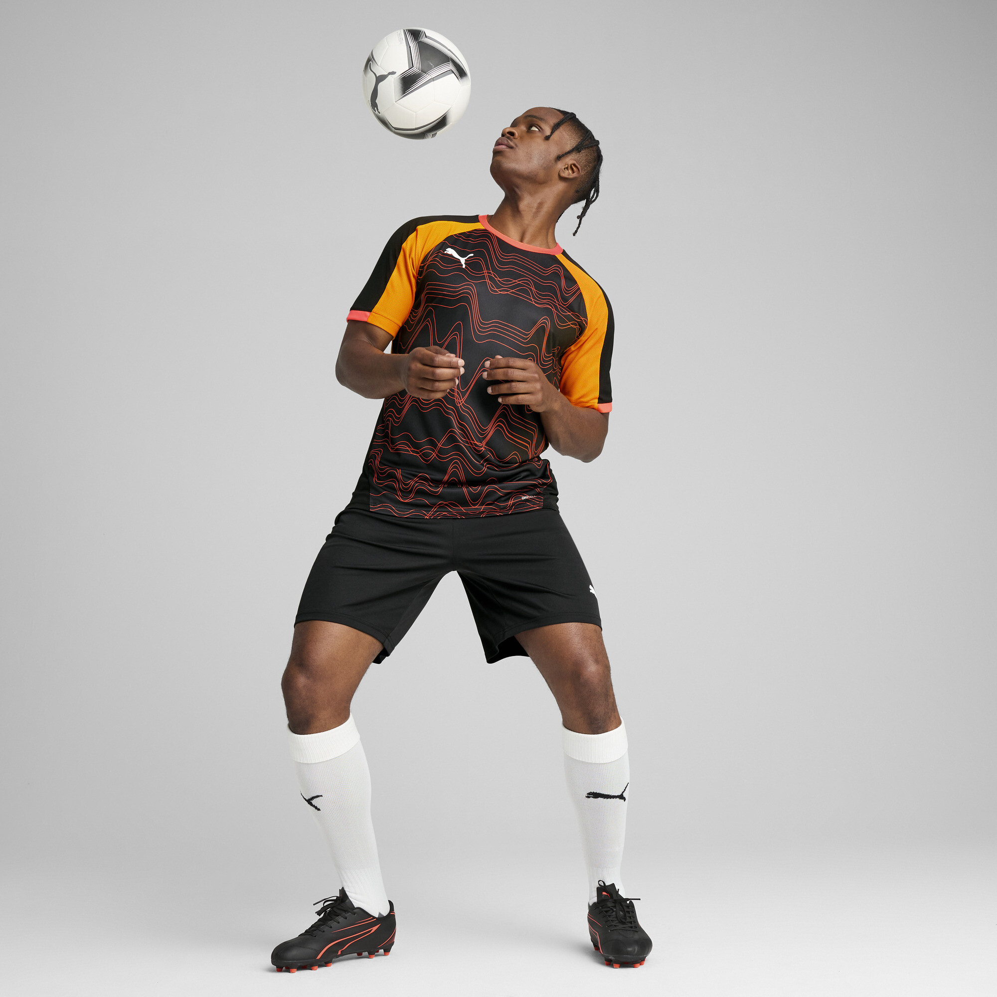 PUMA individualLIGA Graphic Jersey Heren sportshirt - PUMA Black-Glowing Red