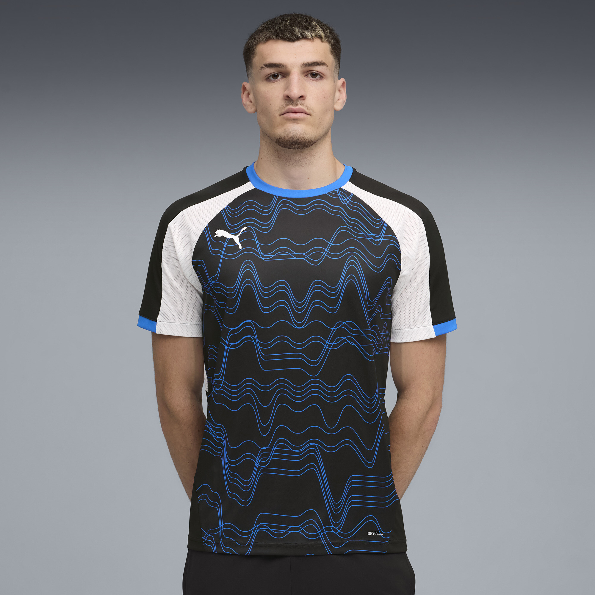 PUMA IndividualLIGA voetbalshirt met print voor Heren, Blauw/Zwart/Wit, Maat XXL thumbnail 6