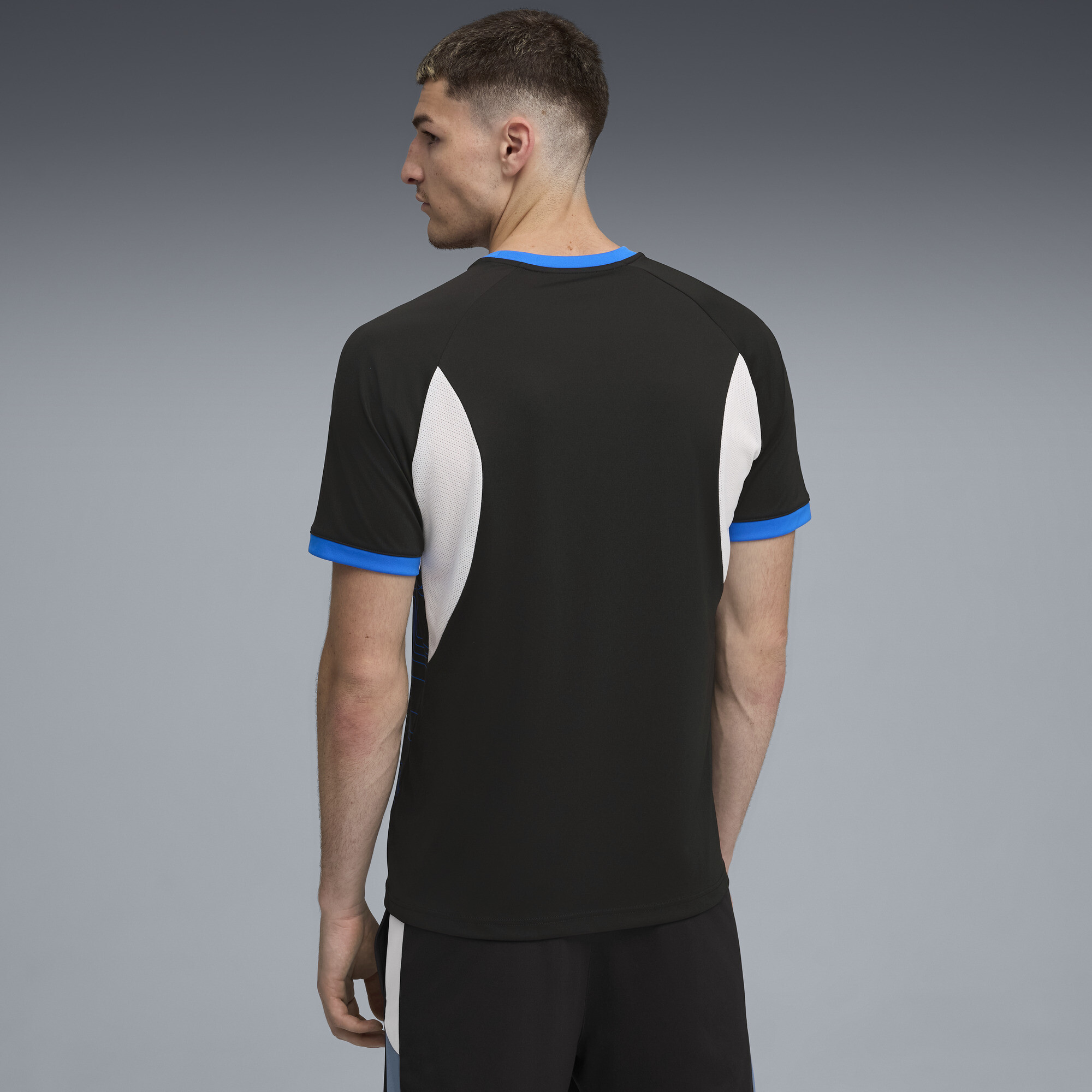 PUMA IndividualLIGA voetbalshirt met print voor Heren, Blauw/Zwart/Wit, Maat XXL thumbnail 3