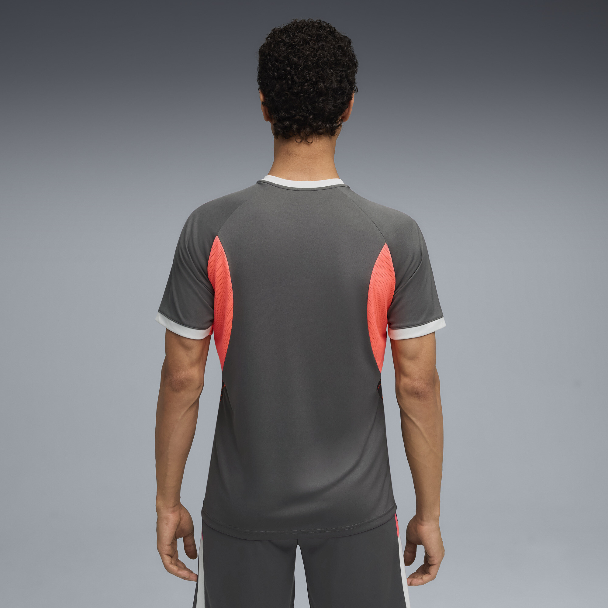 PUMA IndividualLIGA voetbalshirt met print voor Heren, Grijs/Rood/Wit, Maat XL thumbnail 3