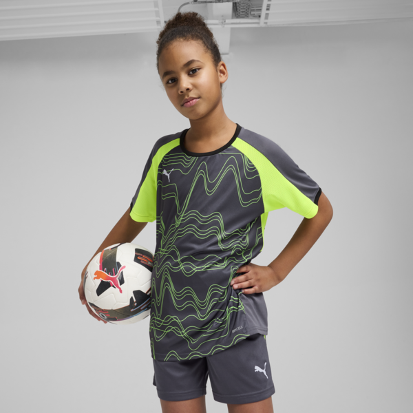 IndividualLIGA Graphic Football Jersey Youth, Galactic Gray-Yellow Alert, large-MEX