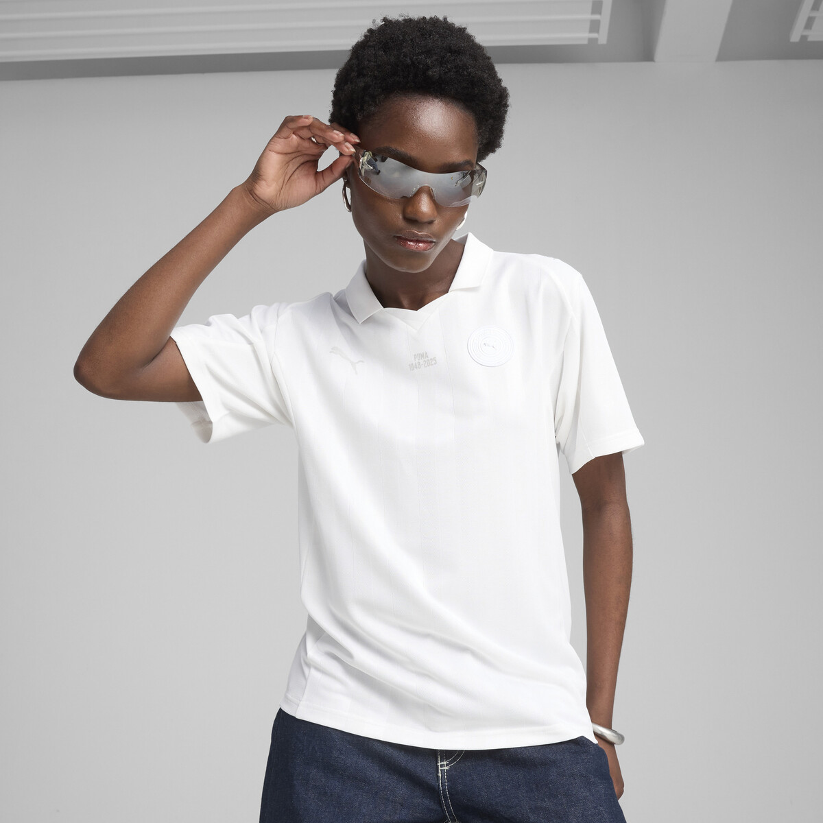 Jer-She Football-Inspired T-Shirt Women in White by PUMA, XS