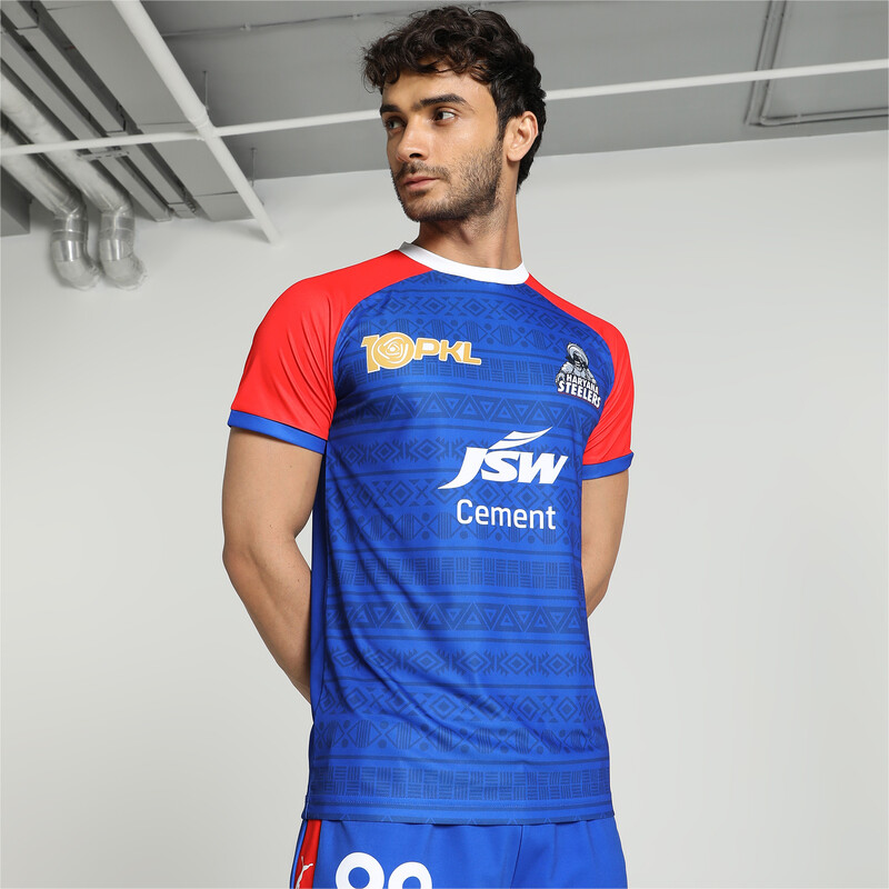Men's PUMA Haryana Steelers Replica Jersey in Red/Blue size XL