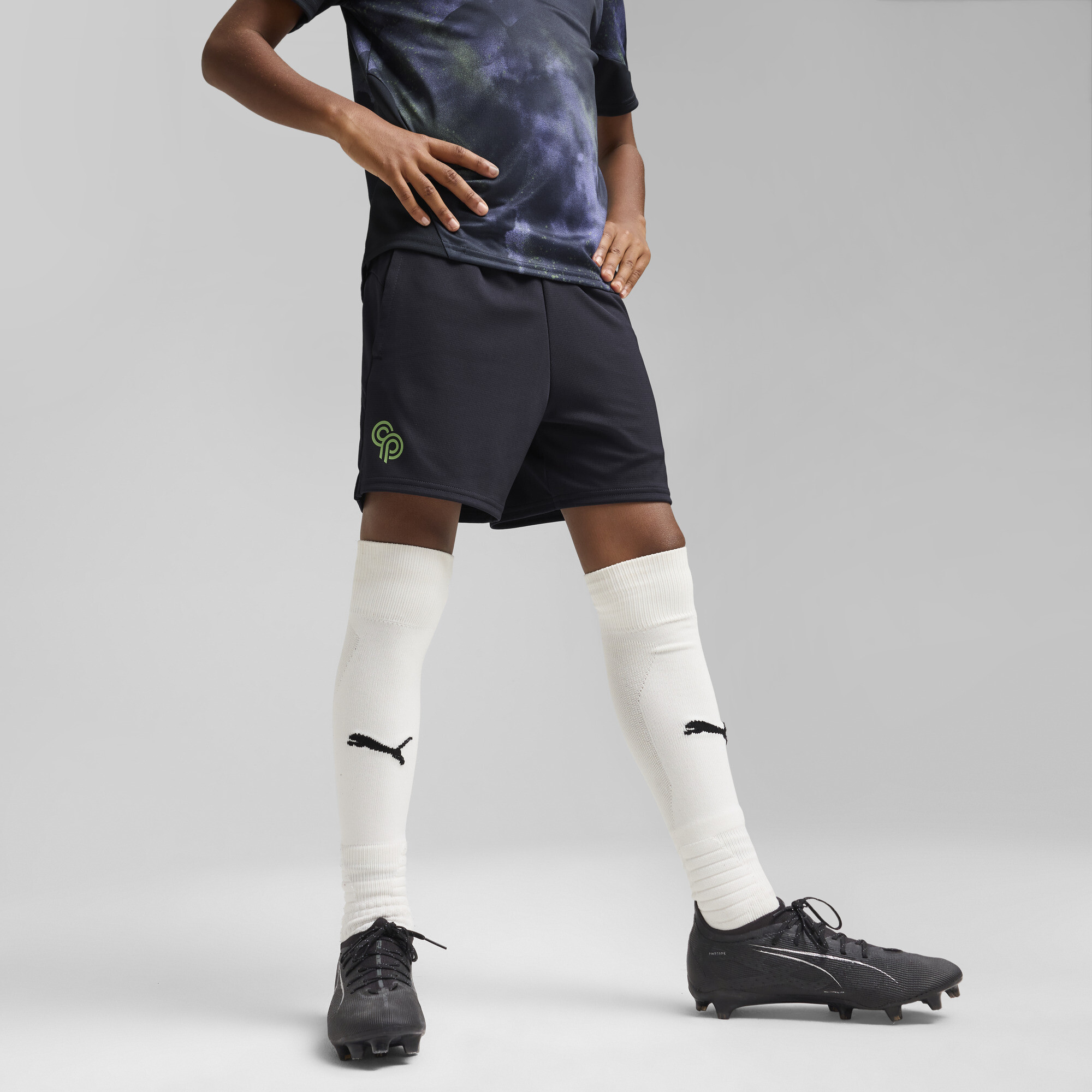 Puma Cp Training Shorts Jr In Blue