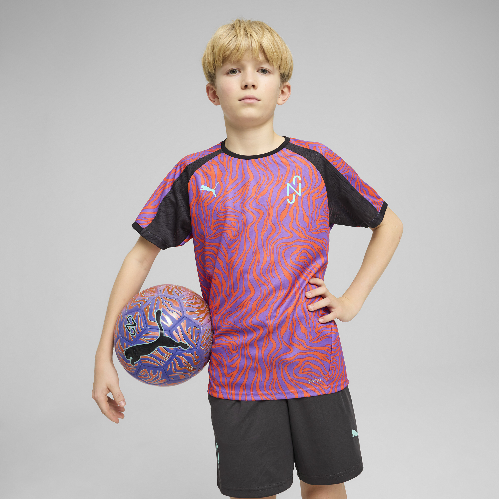 Puma Neymar Jr Creativity Fußballtrikot Jugend Für Für Kinder | Mit Print | Soft Violet/Dark Coal | Größe: 7-8Y