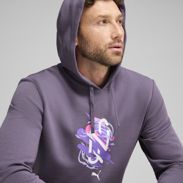 Buzo con capucha PUMA x NEYMAR Creativity para hombre, Purple Charcoal, large-ARG
