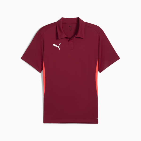 Individual Padel Polo Men, Dark Crimson-PUMA White-Glowing Red, large-ZAF