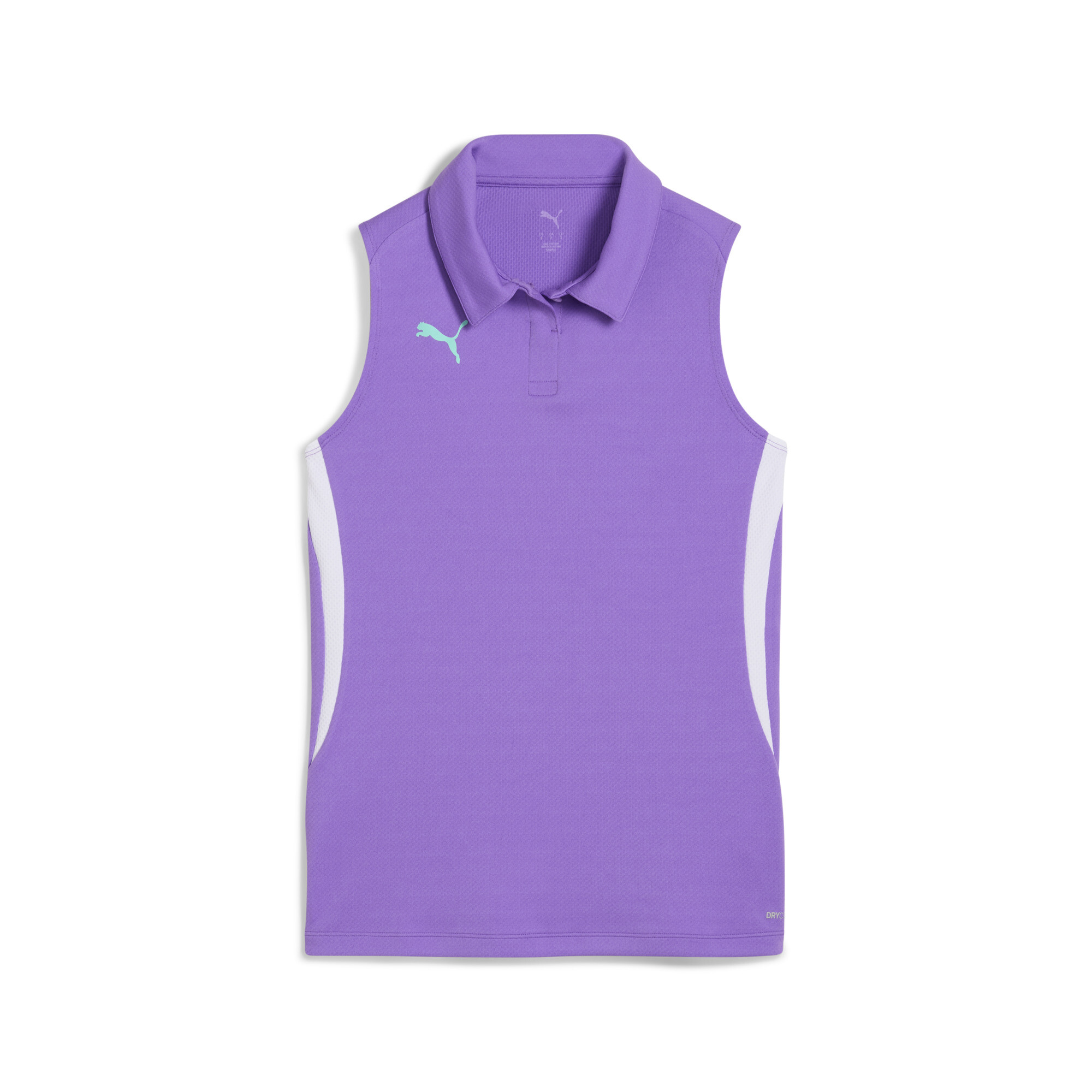 Puma Individual Padel Polo Damen | Mit Plain | Purple Glimmer/Aquatic/White | Größe: XXL