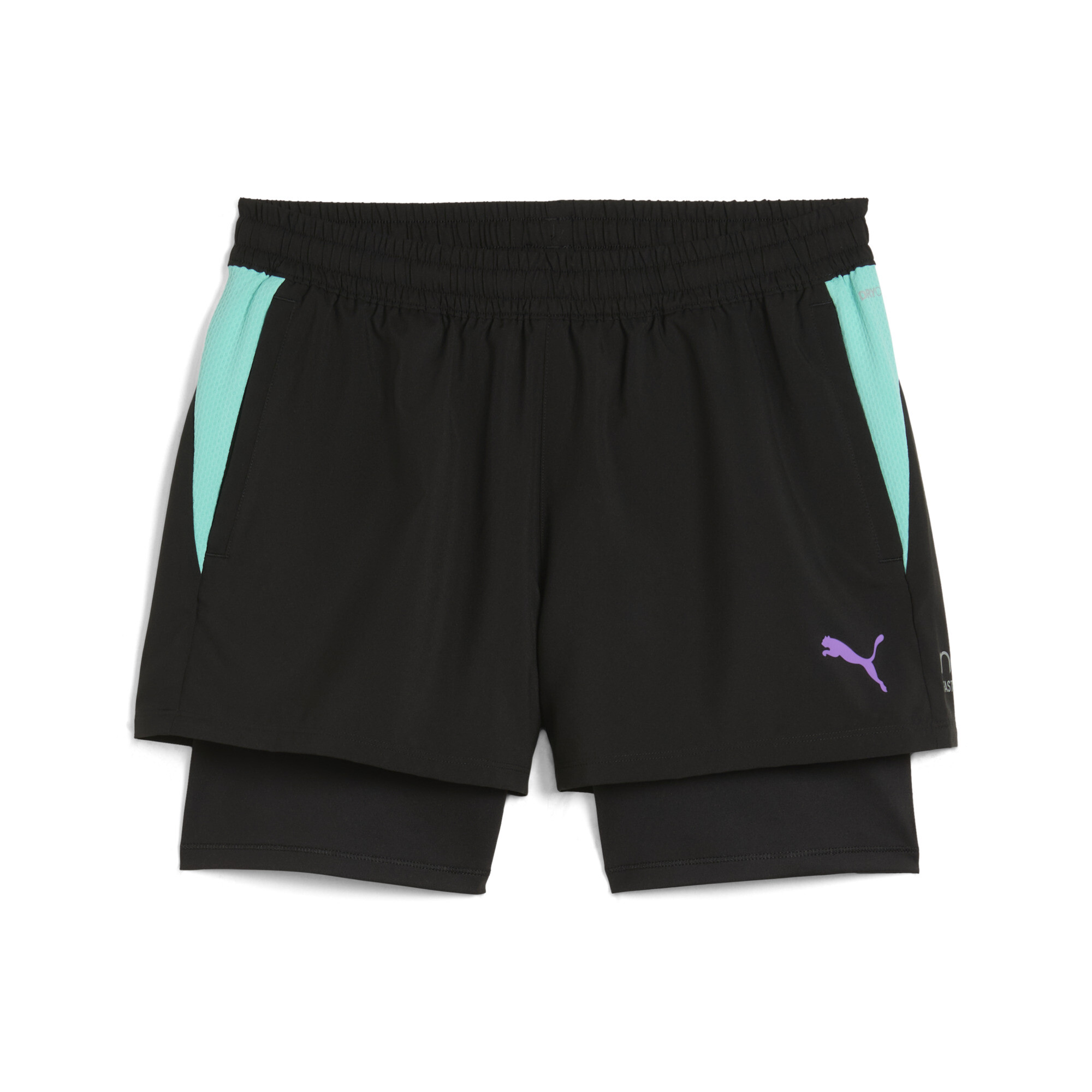 PUMA INDIVIDUAL 2-in-1-padelshort voor Dames, Zwart/Paars, Maat XS thumbnail 3