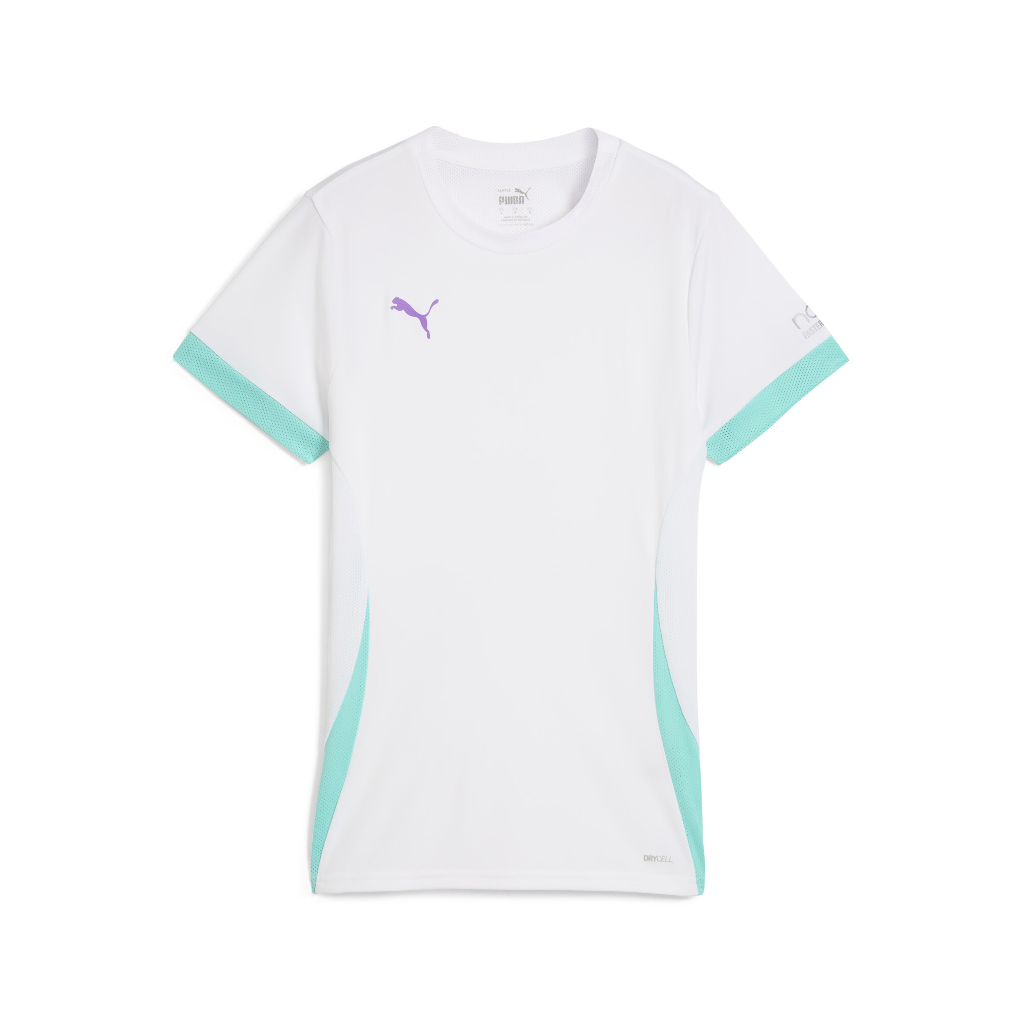 PUMA INDIVIDUAL padelshirt voor Dames, Wit/Paars, Maat XL thumbnail 3