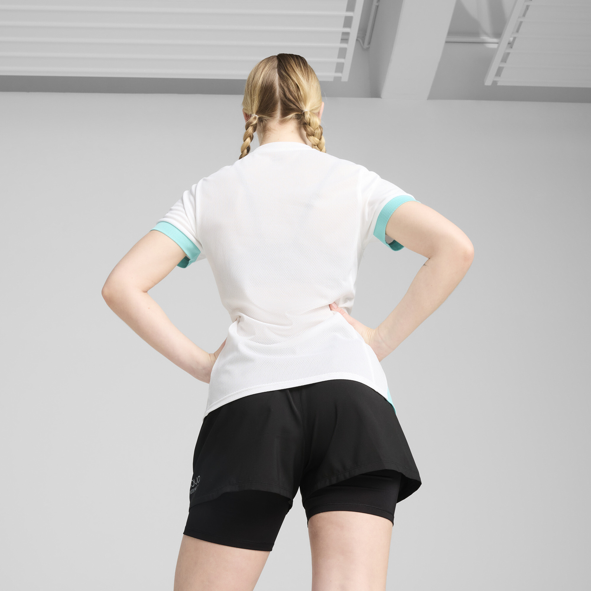 PUMA INDIVIDUAL padelshirt voor Dames, Wit/Paars, Maat XL thumbnail 5