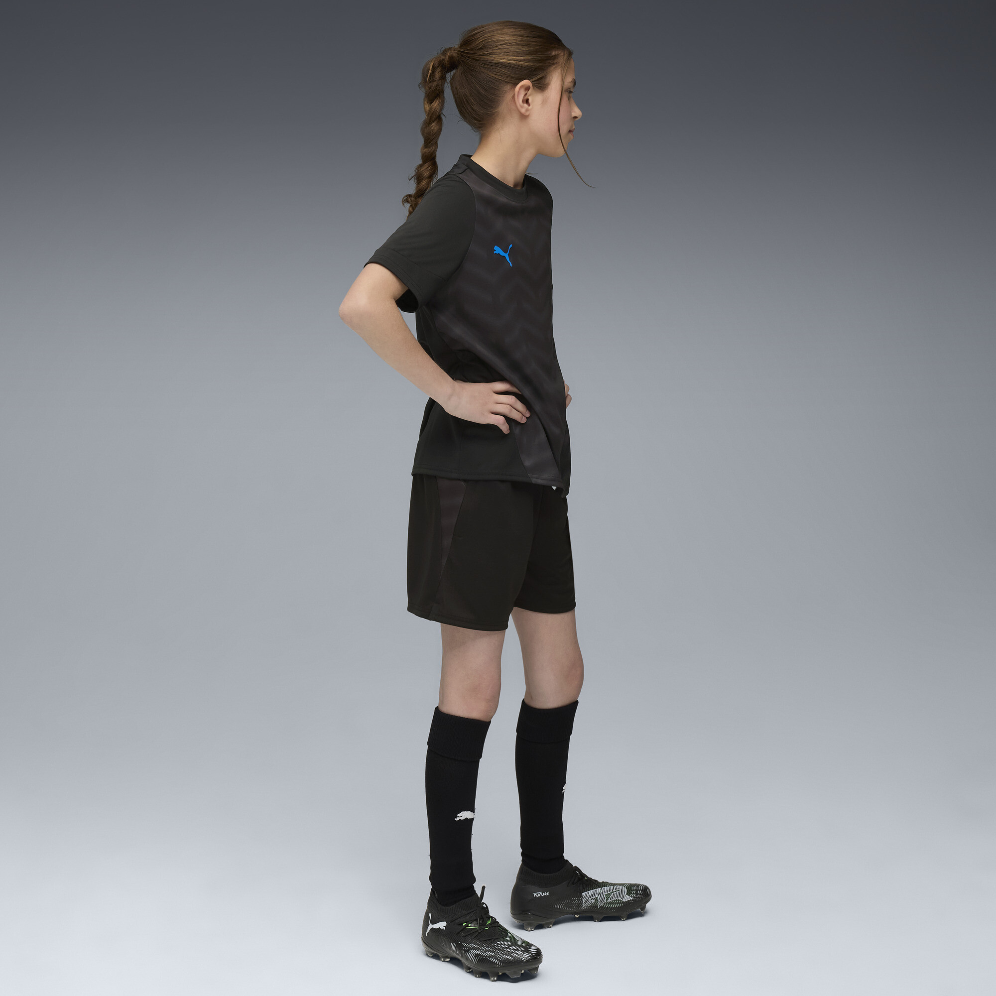 PUMA individualCUP voetbalshirt, Blauw/Zwart/Wit, Maat 15-16Y thumbnail 5