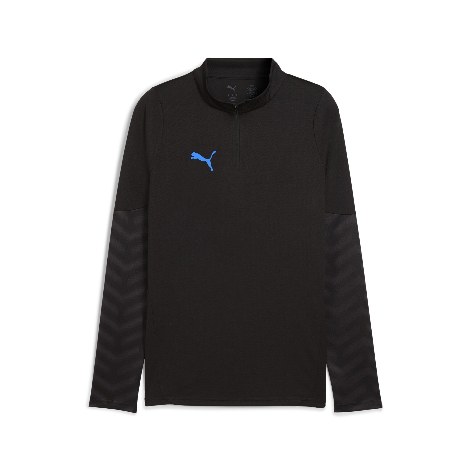 PUMA individualCUP voetbaltop met kwartrits voor Heren, Blauw/Zwart/Wit, Maat 3XL thumbnail 3