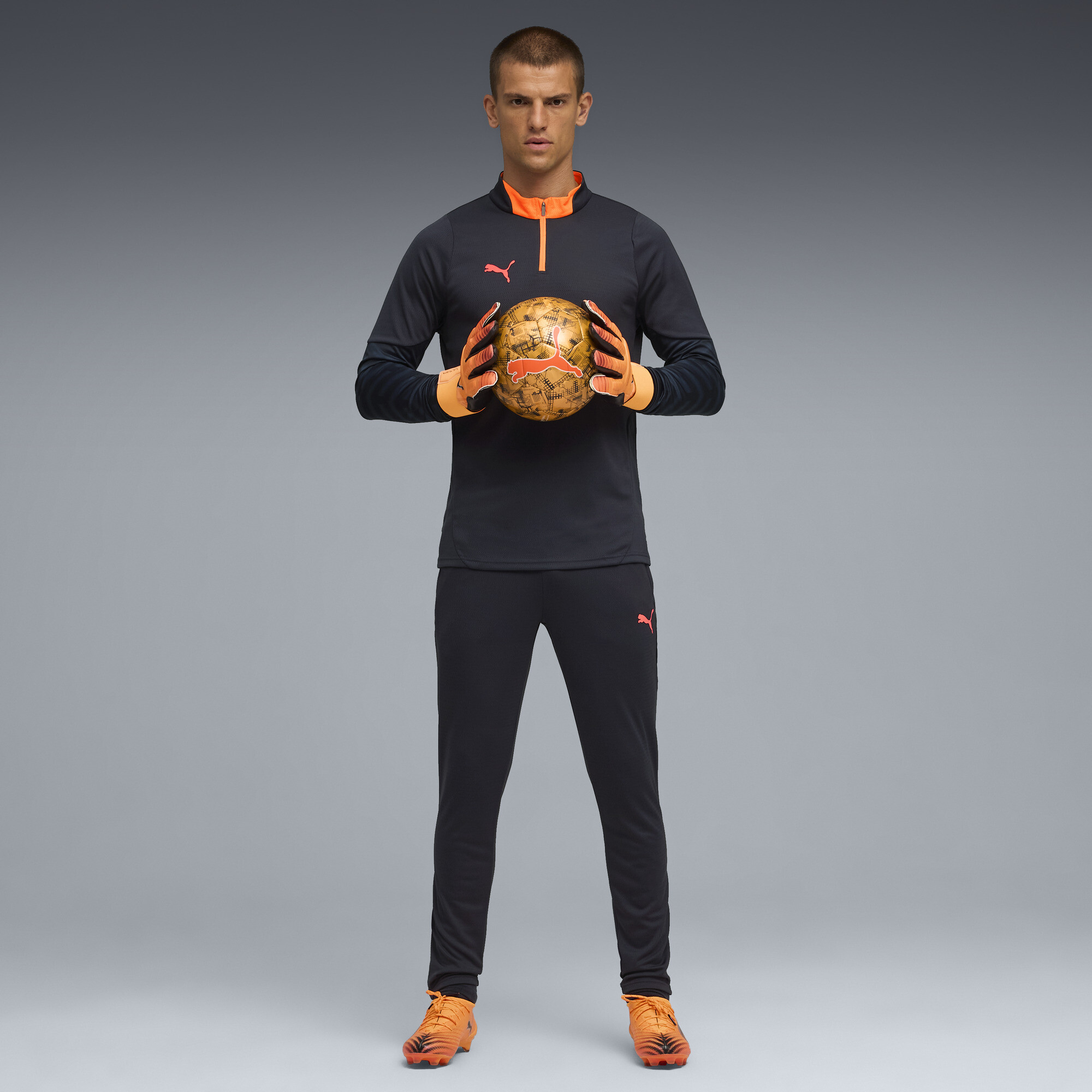 PUMA individualCUP voetbaltop met kwartrits voor Heren, Blauw/Rood, Maat XL thumbnail 6